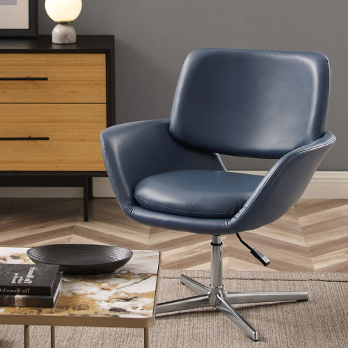 Faux Leather Swivel Accent Chairs You'll Love | Wayfair